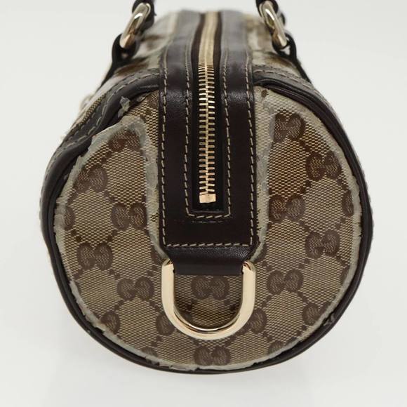 GUCCI GG Crystal Hand Bag Beige Gold 181485 Auth 96794 - Picture 3 of 16